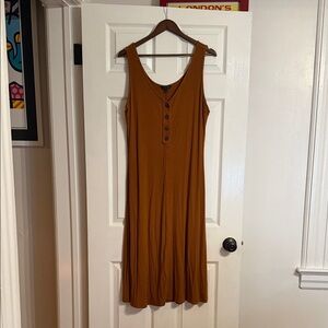 Banana Republic Sleeveless Midi Dress - Tan